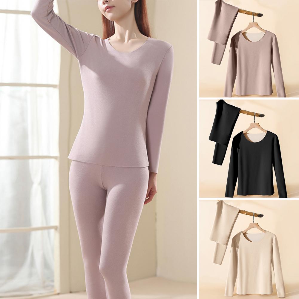 Warm Thermal Underwear Sexy Ladies Intimates Long Women Shaped Sets Winter  Female Middle Collar Thermal Shaping Clothes