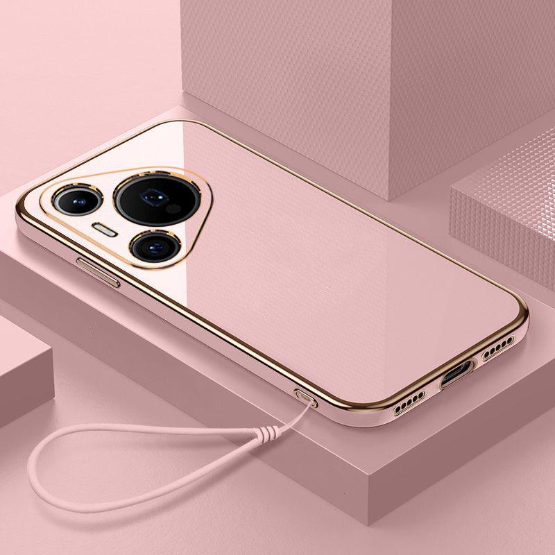 Чехол для Huawei Pura 70 Pro Чехол для телефона Huawei Pura 70 Pura 70 + Роскошное квадратное покрытие Противоударная мягкая силиконовая задняя крышка Fundas