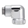 Water Cooling Fitting 360 Degree Rotating Computer WaterCooled AntiDropping Hard Tube Connector(Silver )