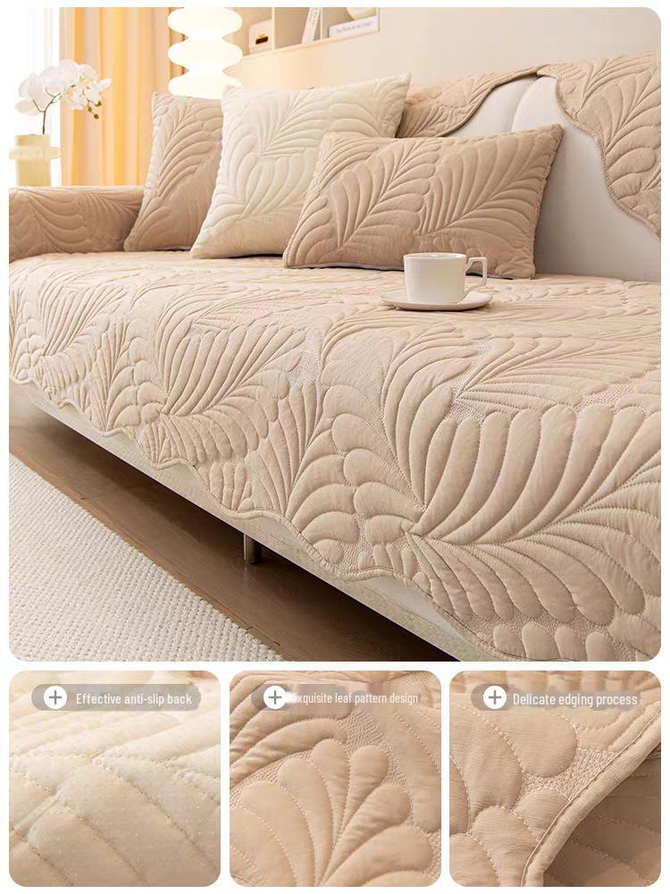 Подушка для дивана с нескользящей обивкой кремового цвета - Коллекция 2024: Стильный, Простой, Универсальный для всех сезонов, Скандинавский дизайн