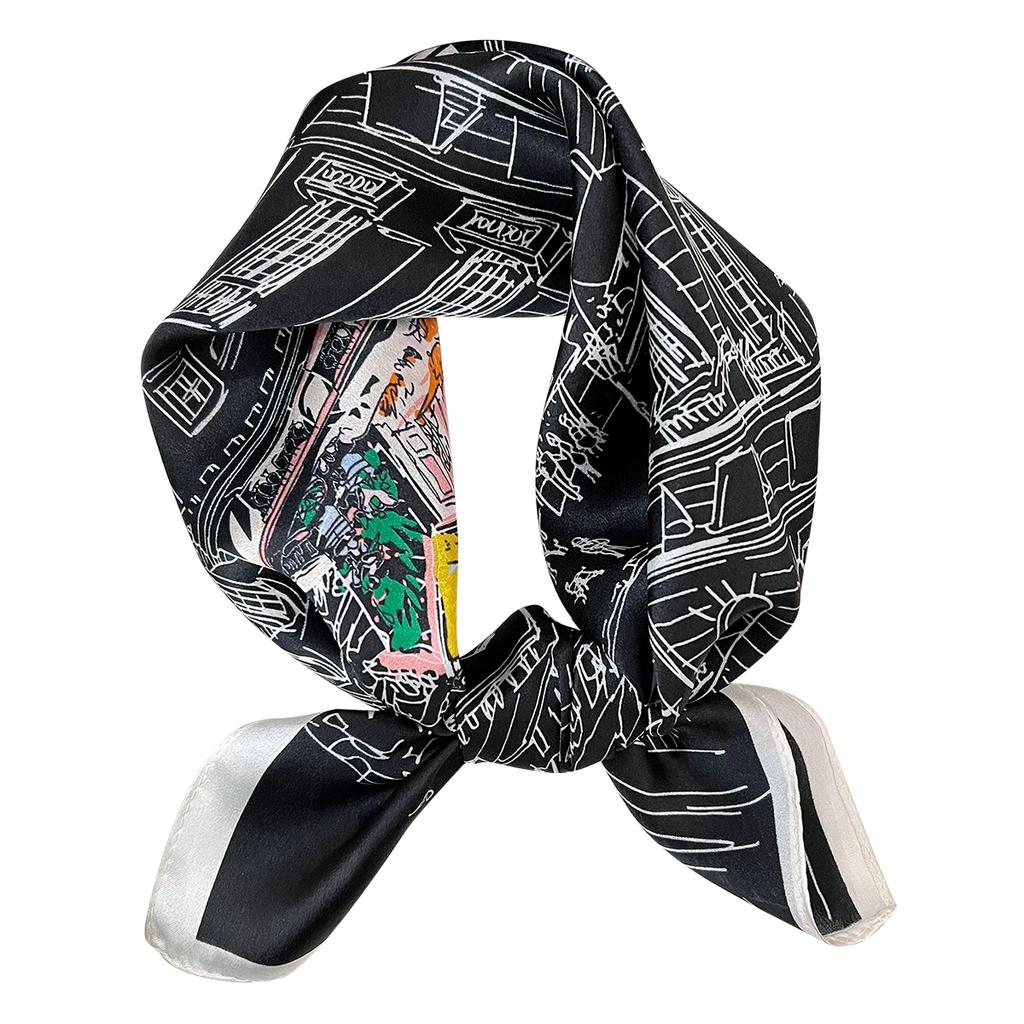 New 100% Natural Real Silk Scarf Women Bandana Square Scarves Wrap Kerchief Mulberry Fashion Luxury High Quality Hijab For Lady