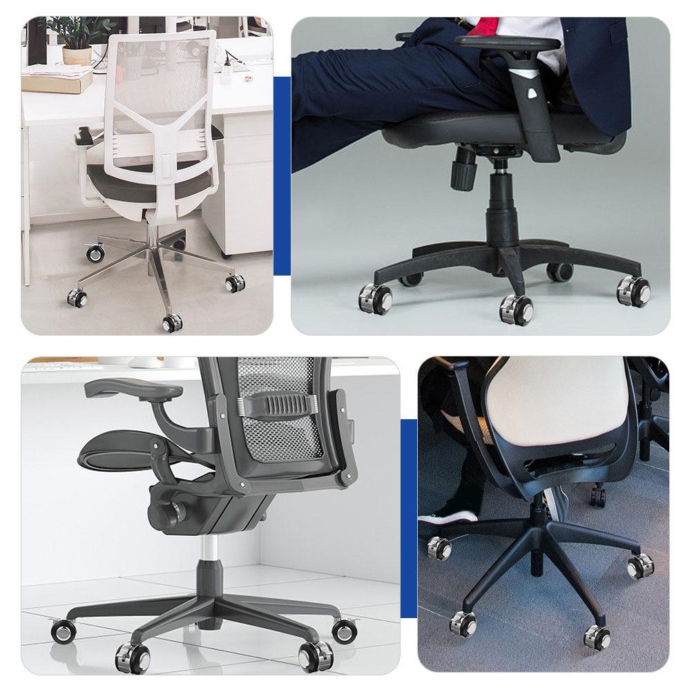 5Pcs Omnidirectional Brake Furniture Wheels Heavy Duty Zinc Alloy Office Chair Casters Replacement Rollers for Tables Shelves