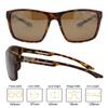 Polarized Sunglasses Fishing Driving Driving Sports Running UV Protection Gradient Black Frame Smoked Lens Blue Mirror Designer Model Tortoise Brown