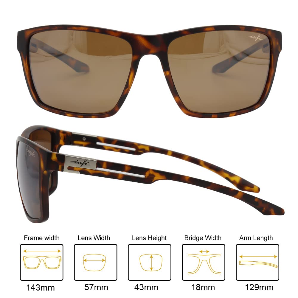 Polarized Sunglasses Fishing Driving Driving Sports Running UV Protection Gradient Black Frame Smoked Lens Blue Mirror Designer Model Tortoise Brown