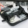 Прозрачная сумка для карандашей большой вместимости в форме вулкана, удобная для хранения линеек, ручек и заметок, может поместиться на столе, развернутом на 180°