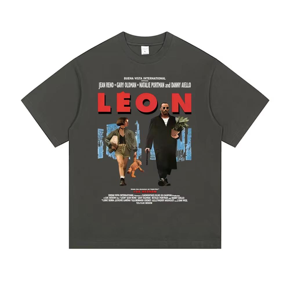 Classic Movie Leon The Professional Tshirt Men Women Casual Cotton Vintage Tshirts Mens Hip Hop Gothic Rock T Shirt