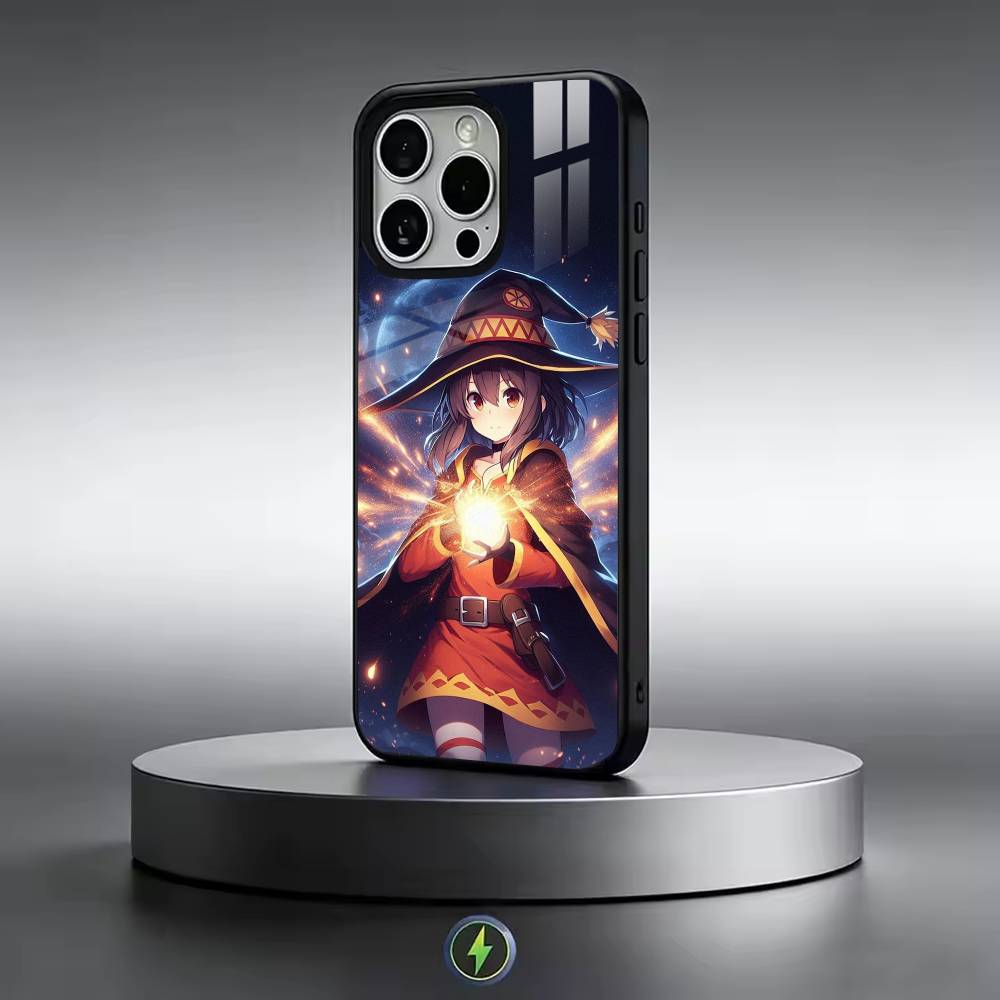 Megumin-n Anime KonoSubaS-S Phone Case For iPhone17,16,15,14,13,12,11 Plus,Pro Magnetic with Magsafe Wireless Charging
