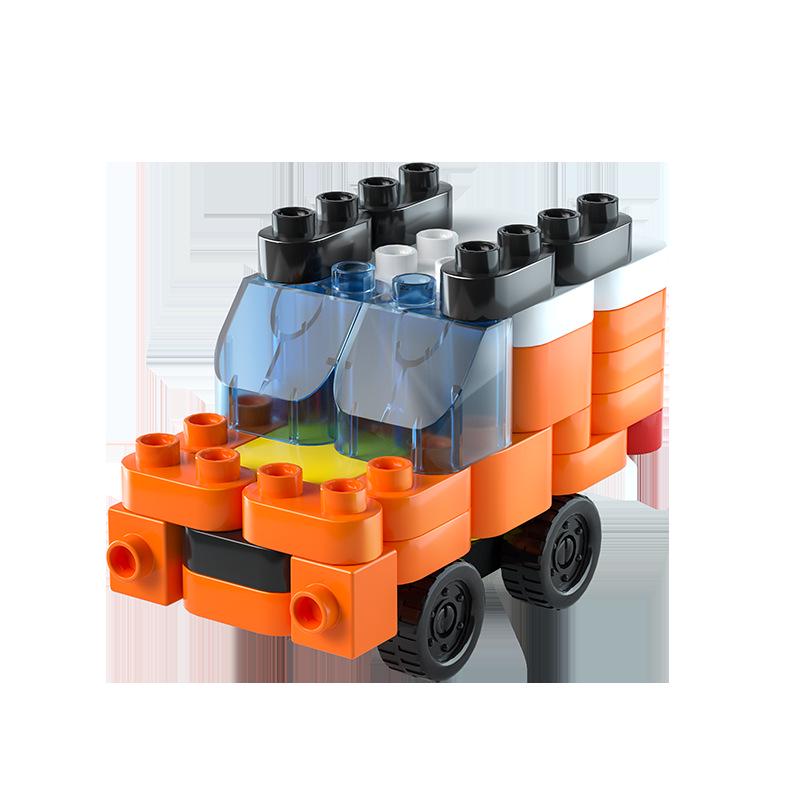 Инженерный автомобиль-пазл, совместимый с Lego, конструктор для детей 3-6 лет