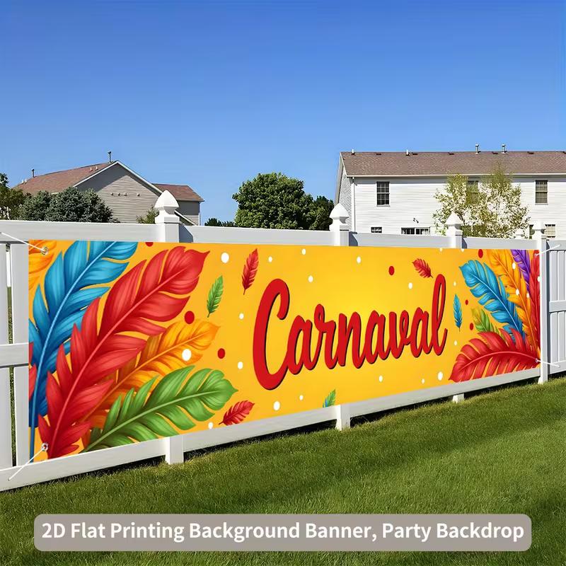 2D Carnaval Party Banner for Rio Carnival Themed Photo Booth Decoration