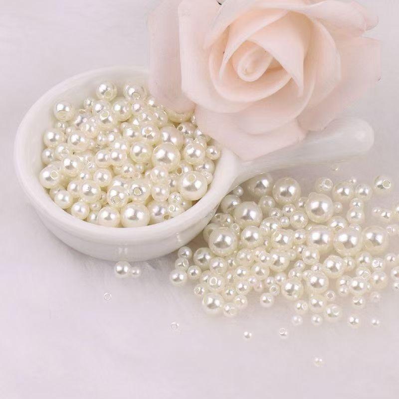 Высококачественная перфорированная разноцветная имитация жемчуга ABC, своими руками, платье из бисера, серьги, браслет, ожерелье с россыпью бусин