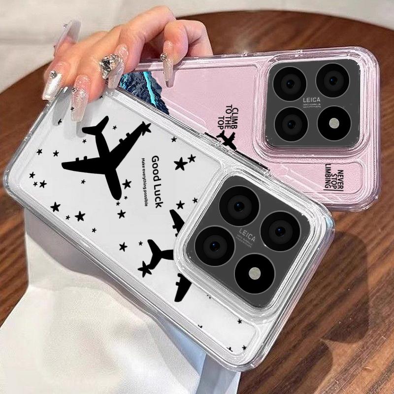 For Xiaomi 14T 13T Pro Redmi Poco X6 Pro M6 X5 Cover Shell Note 14 Pro 13 12 11 Heart Pattern Soft Silicone Shockproof Clear Slim Phone Cover