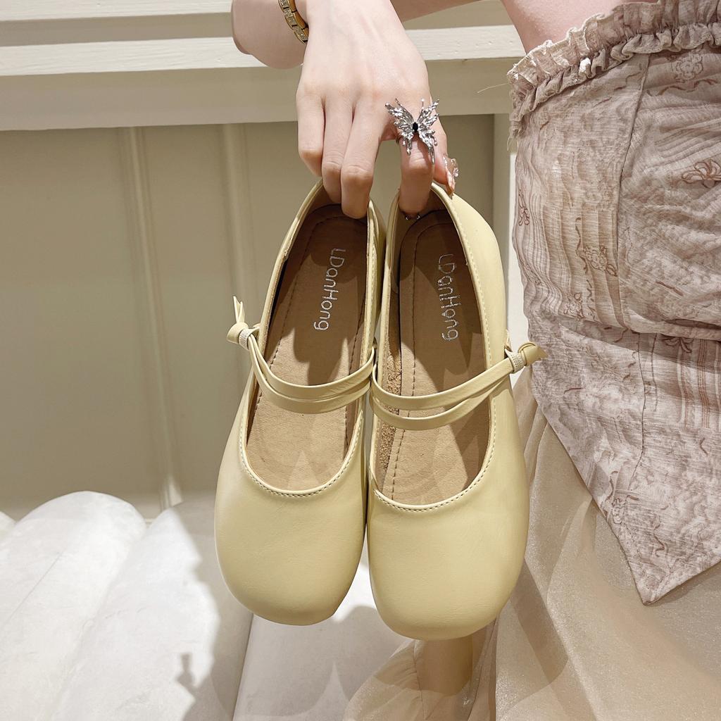 Round Head Low Heel Mary Jane Shoes Women's Summer 2025 New Korean Version Doudou Shoes Single Shoe Women's Manufacturer
