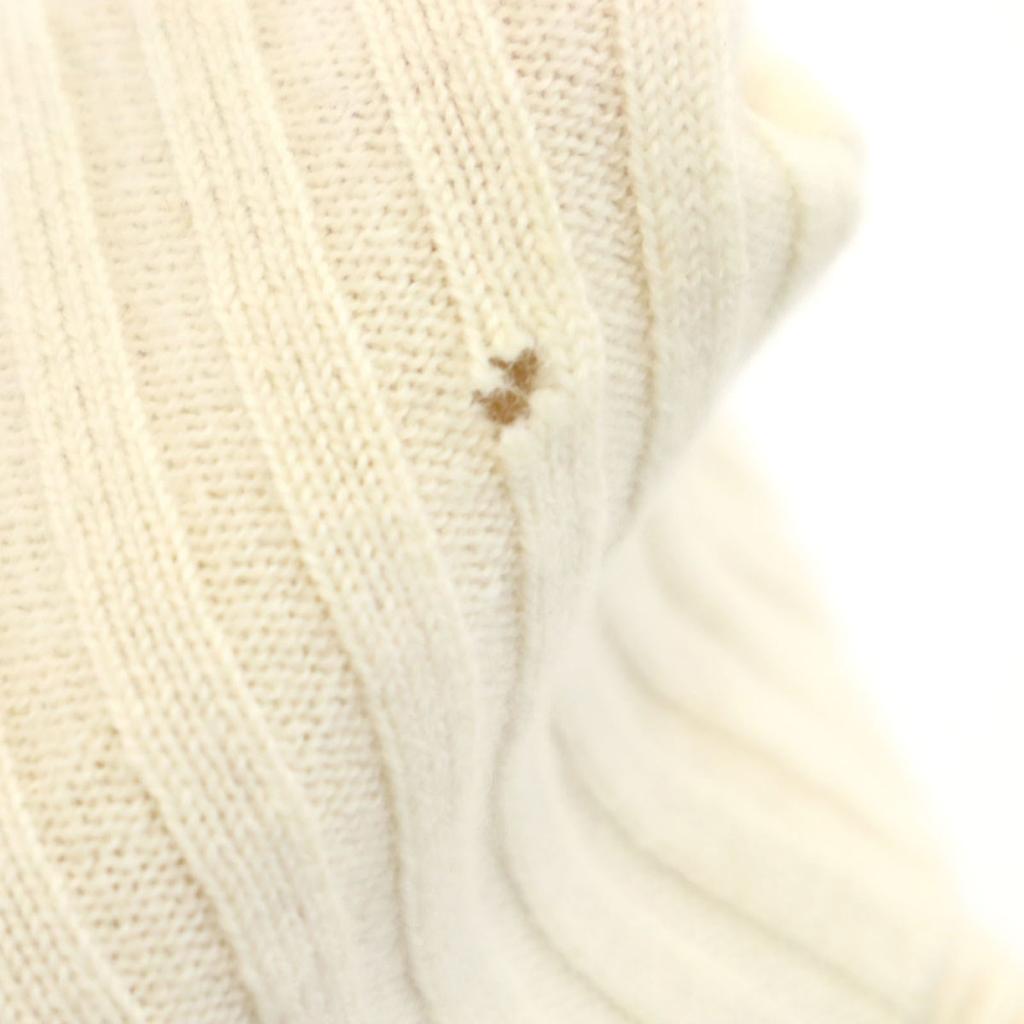 JEAN-PAUL GAULTIER Шерстяной свитер с длинным рукавом и высоким воротом 40 Белый трикотаж Женский Б/У