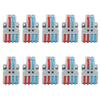 10Pcs Cable Connector Color Quick Wiring 2 In 4 Out Terminal Block Connection LT‑422