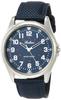 Watch Analog Waterproof Leather Strap Navy [Citizen Q&Q] QB38-315 Men's