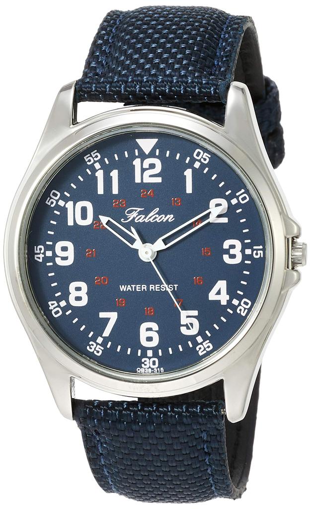Watch Analog Waterproof Leather Strap Navy [Citizen Q&Q] QB38-315 Men's