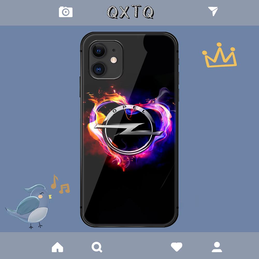 Чехол OPELs для спортивного автомобиля для iPhone Samsung Galaxy Redmi Note S 17 16 15 14 13 20 24 25 54 Pro Max Ultra Fe Чехол из закаленного стекла