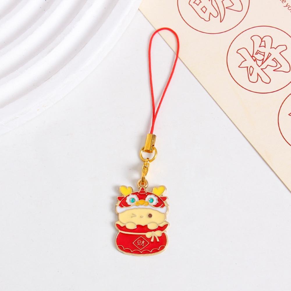 Zodiac Dragon Year Phone Charm Chinese Dragon Phone Lanyard  Festival Decoration