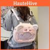 Pig Cartoon Pink Plush Bags Ergonomic Design Amples Storage Leisures School