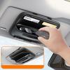 Multi-Pocket Car Sun Visor Glasses Case Pu Leather Sunglasses Storage Bag New Card Holder Car