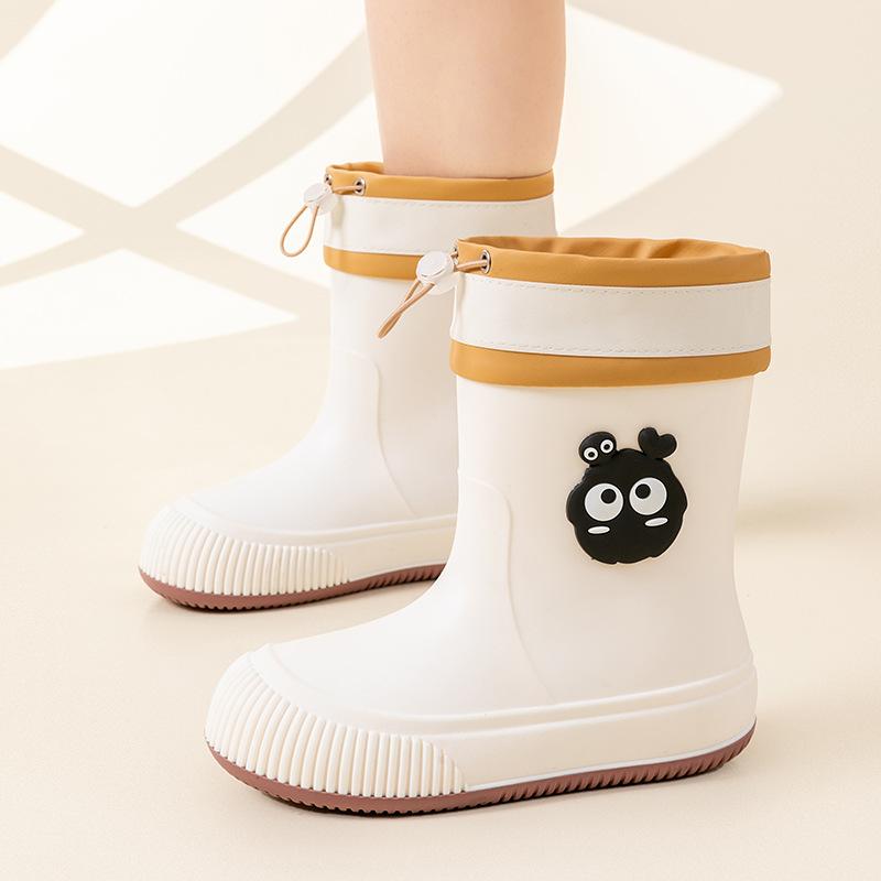 Сапоги для дождя средней высоты, водонепроницаемые сапоги для дождливой погоды, студенческая обувь для отдыха на природе, модная легкая нескользящая резиновая обувь