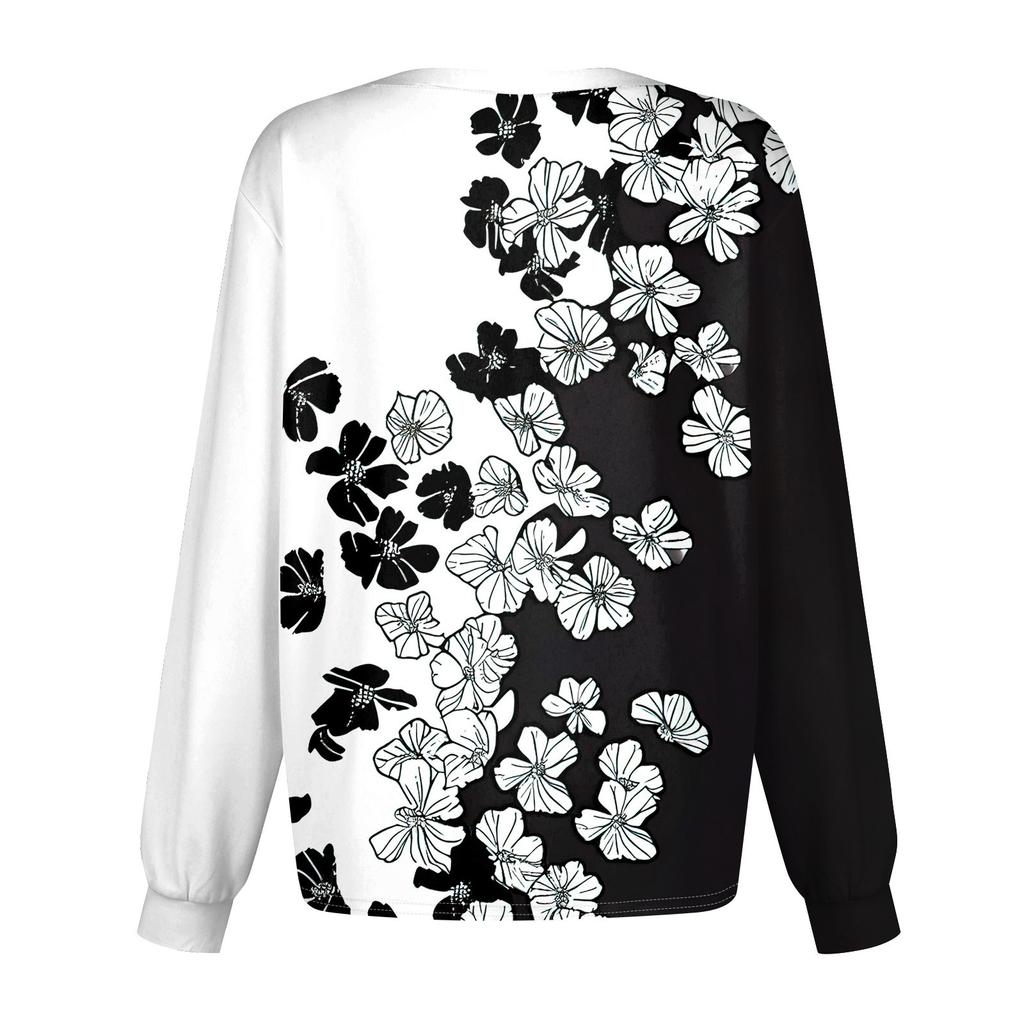 Женский повседневный однобортный однобортный защитная одежда с длинными рукавами и цветочным принтом, кардиган, топ