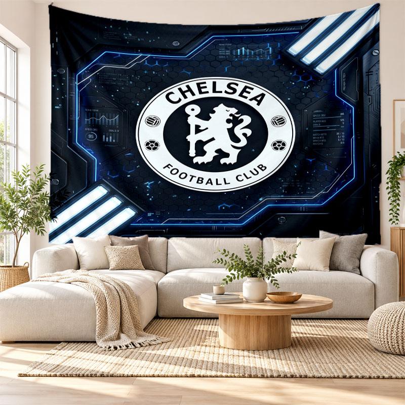 Chelsea FC Wall Tapestry, Soft Fabric Wall Hanging, Decorative Backdrop For Bedroom Home Wall Art
