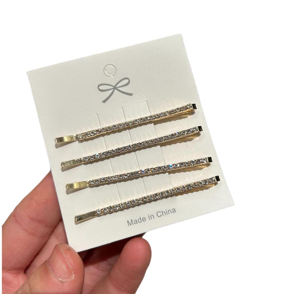 Ким Дженни Стразовая заколка для волос: Блестящая заколка-невидимка с бриллиантами для девочек, сказочный стиль