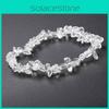 Exquisite Natural Irregular Rock Crystal Gemstone Chips Stretch Strand Bracelet