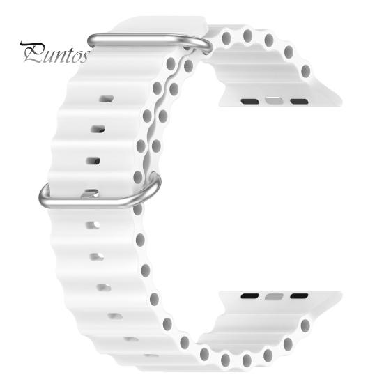 38/40/41 мм 42/44/45 мм ремешок для часов с двойной пряжкой водонепроницаемый сменный силиконовый ремешок для умных часов с защитой от пота для Apple Watch Ultra/Watch 8