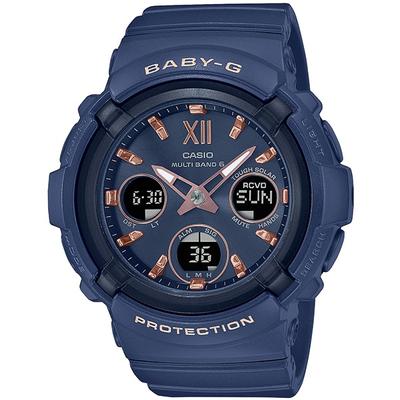 Женские часы Baby-G BGA-2800-2AJF [BABY-G Radio Wave Solar Model Smokey Navy] Круглые часы из смолы