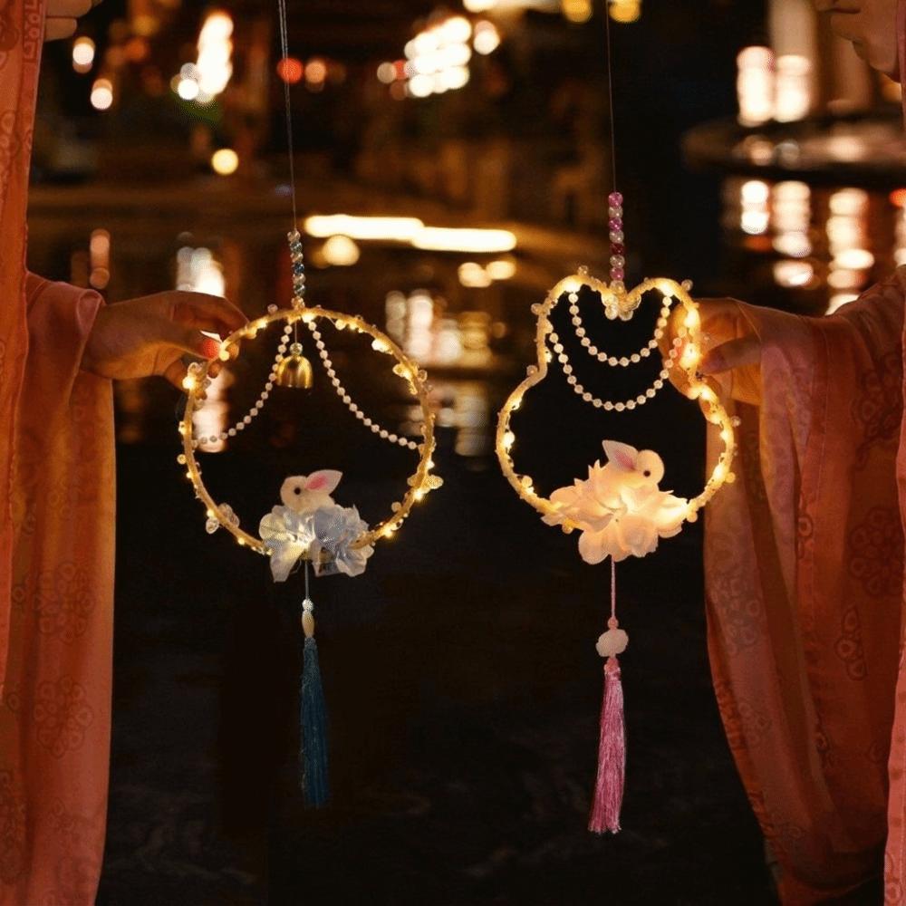 Handmade Children's Rabbit Lantern DIY Material Bag Mid-Autumn Festival Lamp Hanfu Accessories