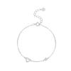 18K Gold Plated S925 Sterling Silver Heart Bubble Bracelet - Elegant Heart-Shaped Design for Women