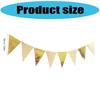 Metallic Bunting Birthday Party Triangle Pennant Decoration Photography Props for Adult Teen Birthday Party Decoration