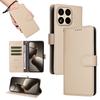 For Xiaomi 15T Pro Case RFID Blocking 3 Card Slots PU Leather Phone Cover with Wrist Strap