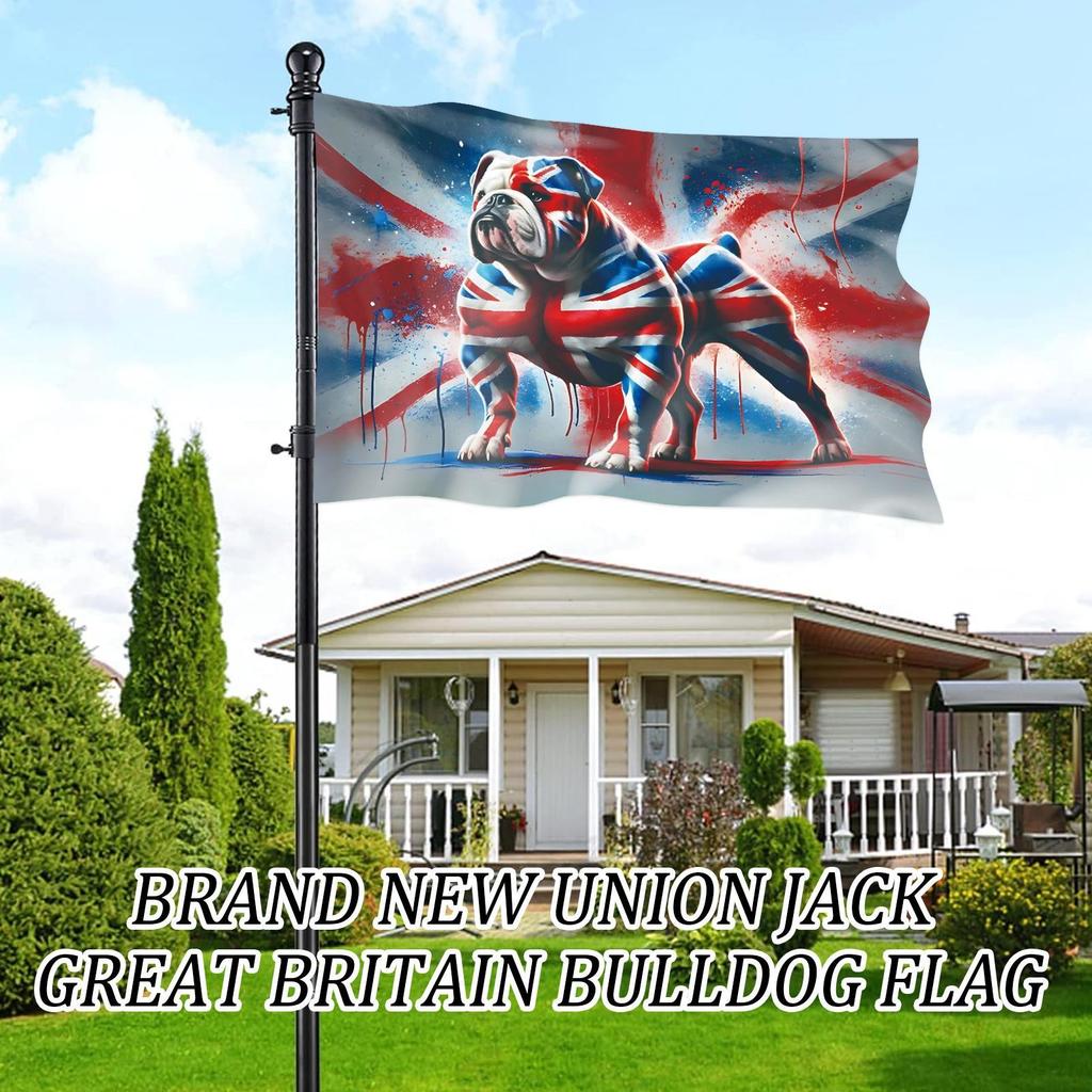 Садовый флаг 5x3 фута Традиционный, устойчивый к выцветанию, патриотическая тематика, флаг с бульдогом для двора, газона, крыльца, переднего дома, дорожки, группового мероприятия