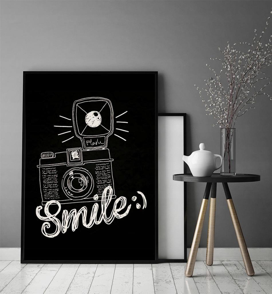 Obraz plakat w ramie 53x73 cm smile p1072