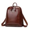 Стильный рюкзак с защитой от кражи, женский ретро-рюкзак из вощеной кожи в стиле преппи, дорожная шикарная сумка