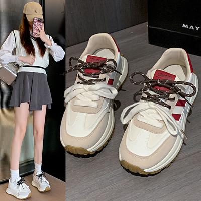 Мода 2024 Новая Мода Повседневная Спортивная Обувь для Женщин Весна и Осень Новая Дизайнерская Женская Спортивная Обувь в Цветовой Блокировке