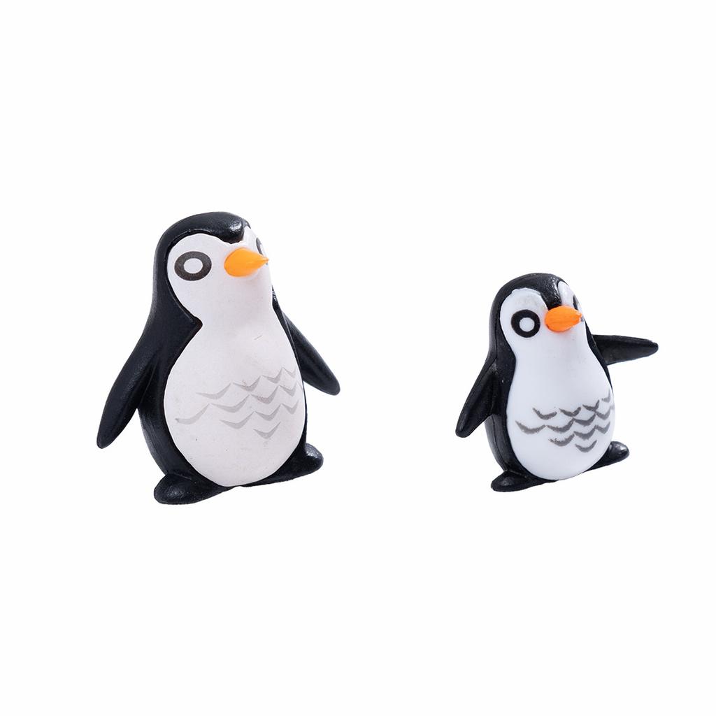 A Moss Micro Landscape Accessory, Cute And Fun Penguin Father Son Figurine Diy Small Ornament, Multi Scene Ornament