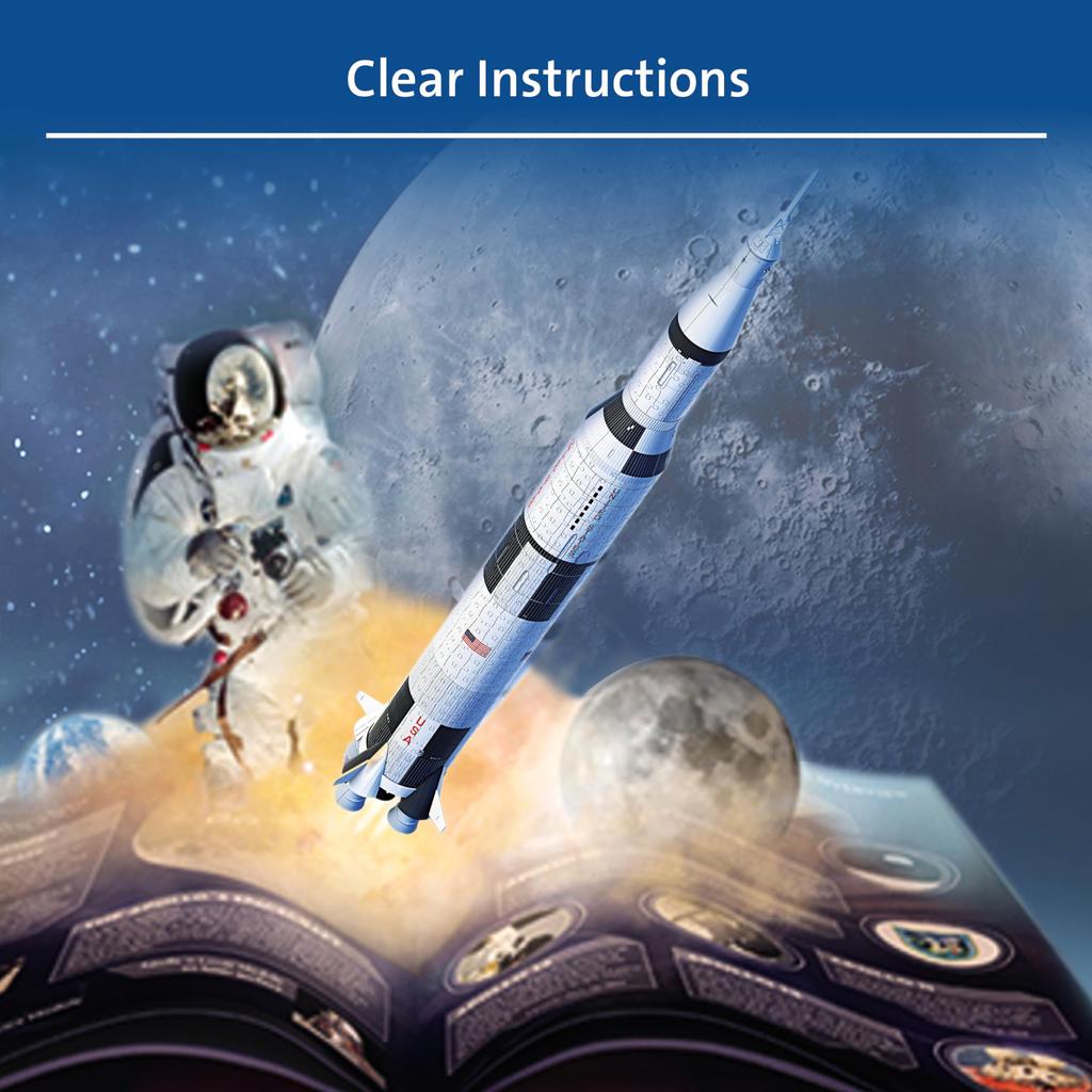 Ravensburger 3D Puzzle Apollo 11 Saturn V Rocket 440 Pieces 1545 7
