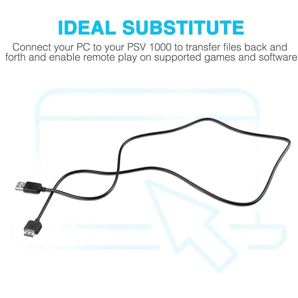 2 in 1 USB Charging Cable High Speed Data Sync Wire Handheld Console 1M Game Machine Charger Data Cord For Playstation Vita 1000