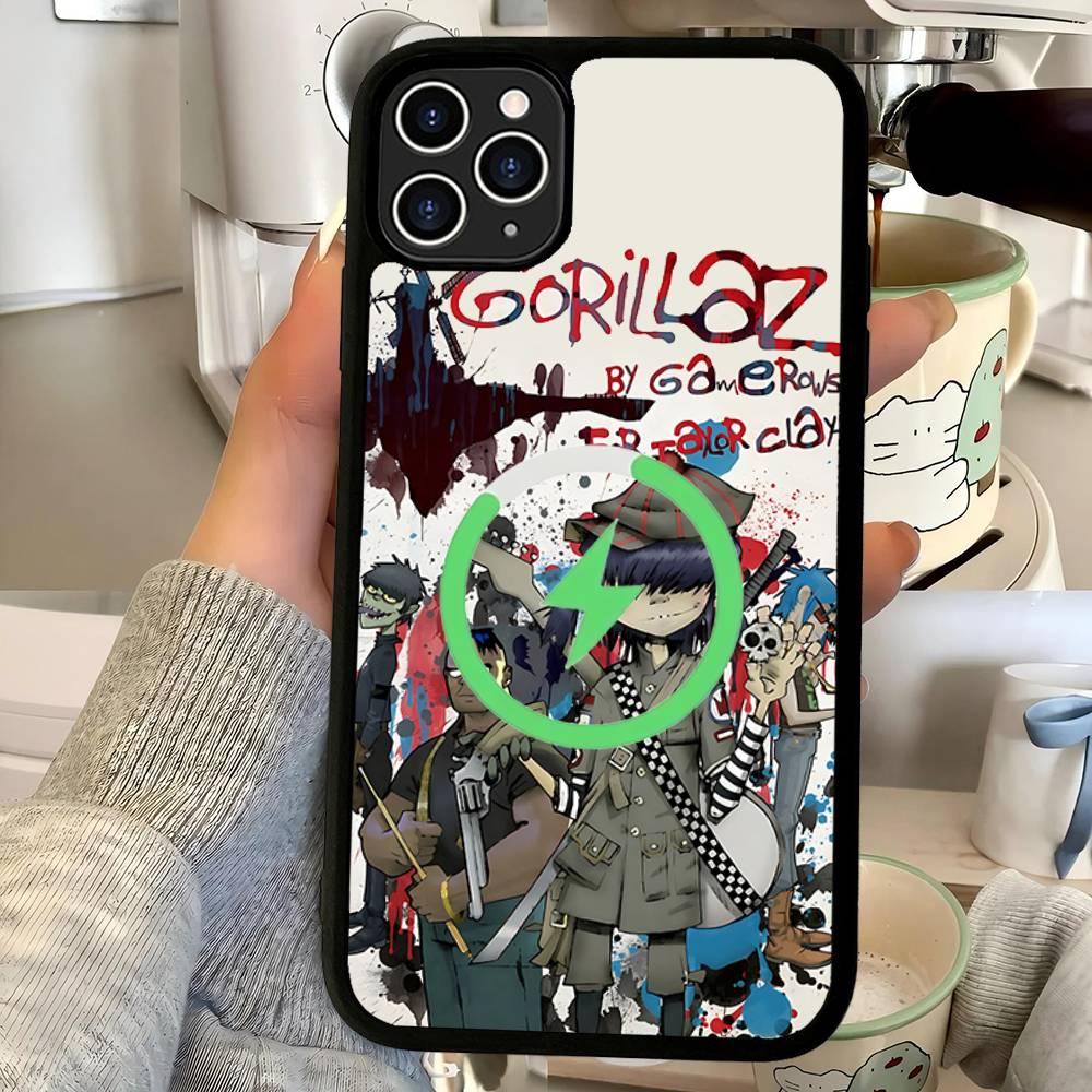 G-Gorillaz Cartoon Magnetic Case For IPhone 17 16 14 13 12 11 15 Pro Max Plus Wireless Charge Phone Cover