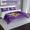 Vikings Fan Gear Custom Name Text Print 1Pc Bedding Set Duvet Cover With Two Pillowcases Soft Bed Linen For Household Bedroom