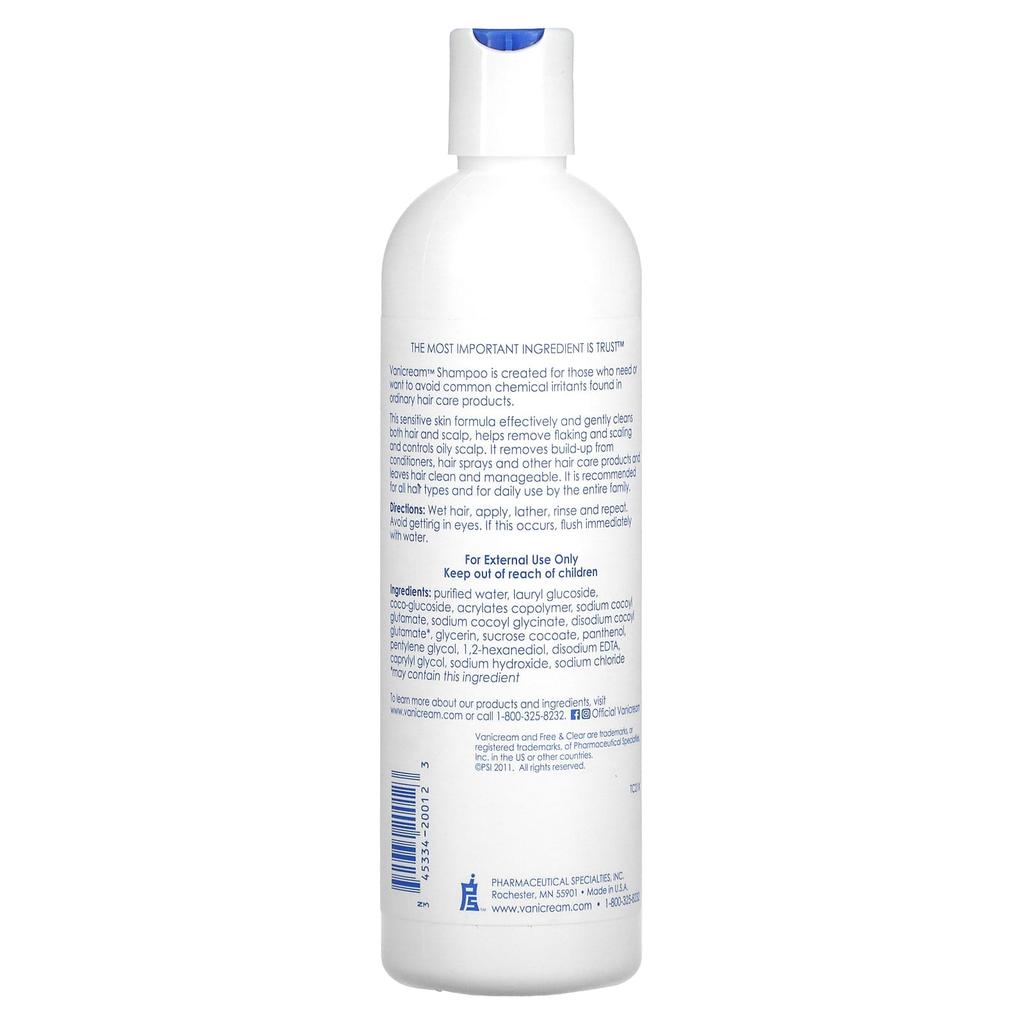 Vanicream Шампунь для чувствительной кожи, 12 жидких унций (355 мл)