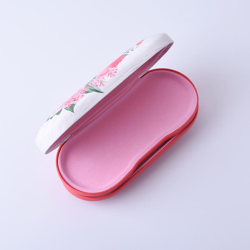 Handmade Chinese Style Double Layer Eyeglass and Contact Lens Case with Cute Digital Print
