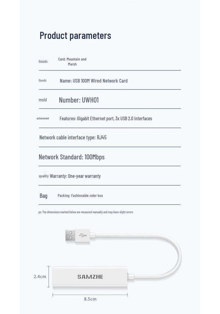 Mountain Lake USB Hub & Gigabit Ethernet Adapter (Win Driverless RJ45)