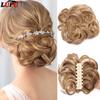 Synthetic Curly Chignon Donut Hair Bun Pad Hair Extension Black Brown Updo Cover Claw Hairpiece Messy Buns For Women