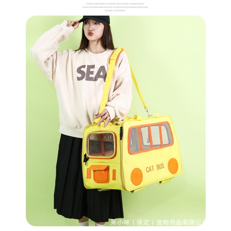 Portable Large-capacity Portable Trolley Case With Two Cat Bags