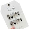 HANDMADE Artificial Nail Diamond Crystal Butterfly Camellia Gradient Phototherapy Nails Reusable and Removable Nails